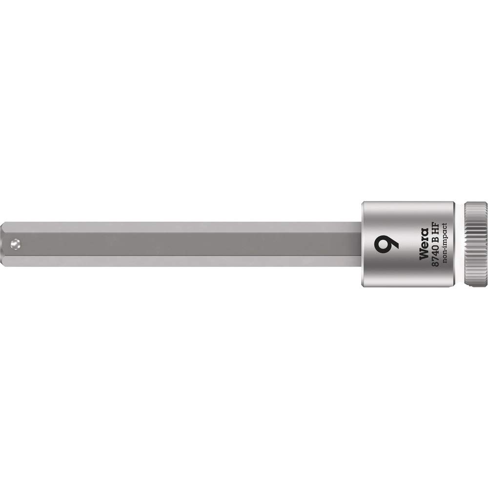 

WERA Drive Bit Socket Tip Size 9mm Total Length 100mm 003042 3/8DR Hex-Plus