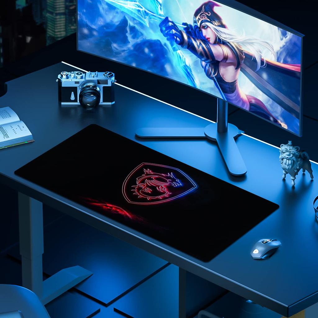 Newseego Gaming Mouse Extra Gaming Mouse Pad, Large, Pad, Cool, Simple, Anti-Slip, Durable, Non-Slip Pad, Gaming, LOL, 800400mm