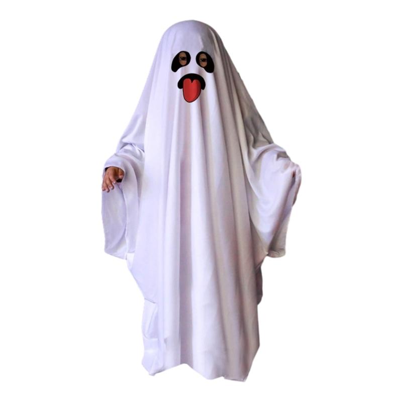 Ghostes Halloween Costumes White Ghostes Cloak Cape Halloween Cloak Cape Hat Ghostes Cosplay Supplies