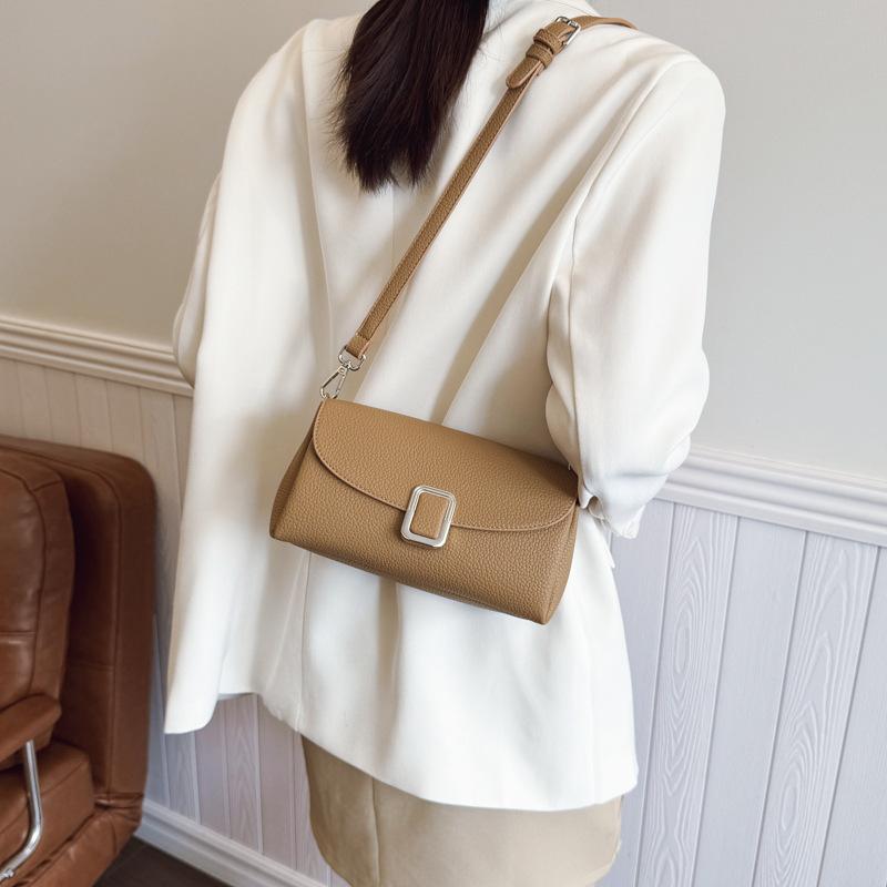 Trendy texture fashionable single shoulder underarm bag women's new simple and versatile multi-compartment messenger bag small square bag