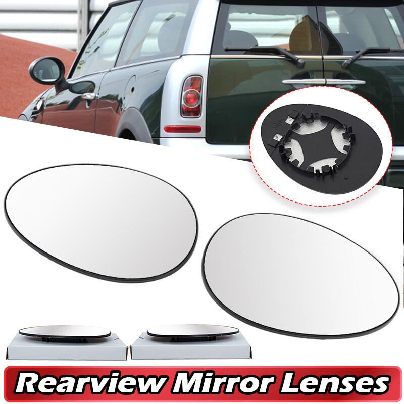 1Pair White Wing Mirror glass Heat For Mini Cooper R56 R57 R58 R59 R60 2007-2015