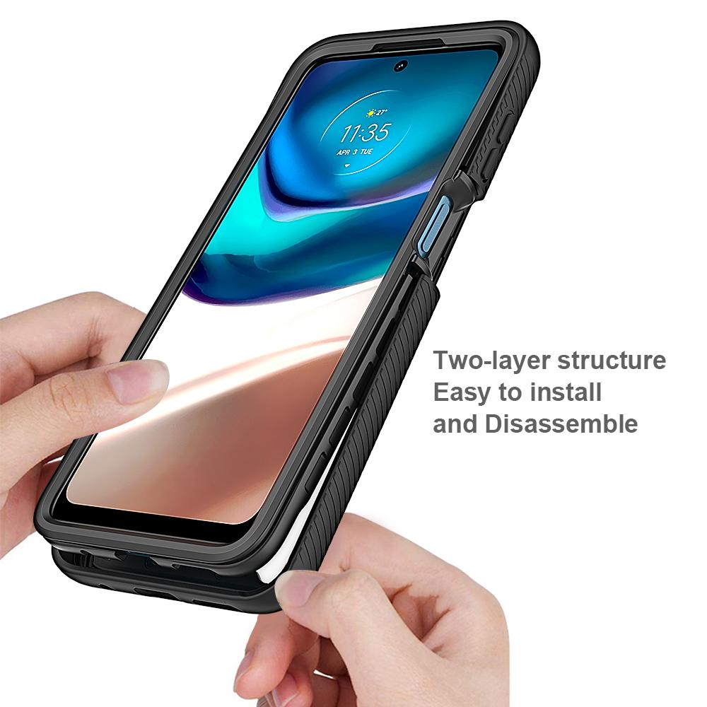 Crystal Cover TPU/PC Sky Case for Motorola Moto G42 4G G32 Funda With PET Screen Protector 360 Degree Full Coverage Shockproof