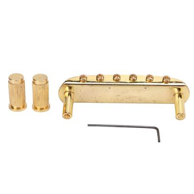 Ponte de Guitarra Elétrica 6 Cordas Stop Bar Acessório de Instrumento de Metal para JazzmasterDourado