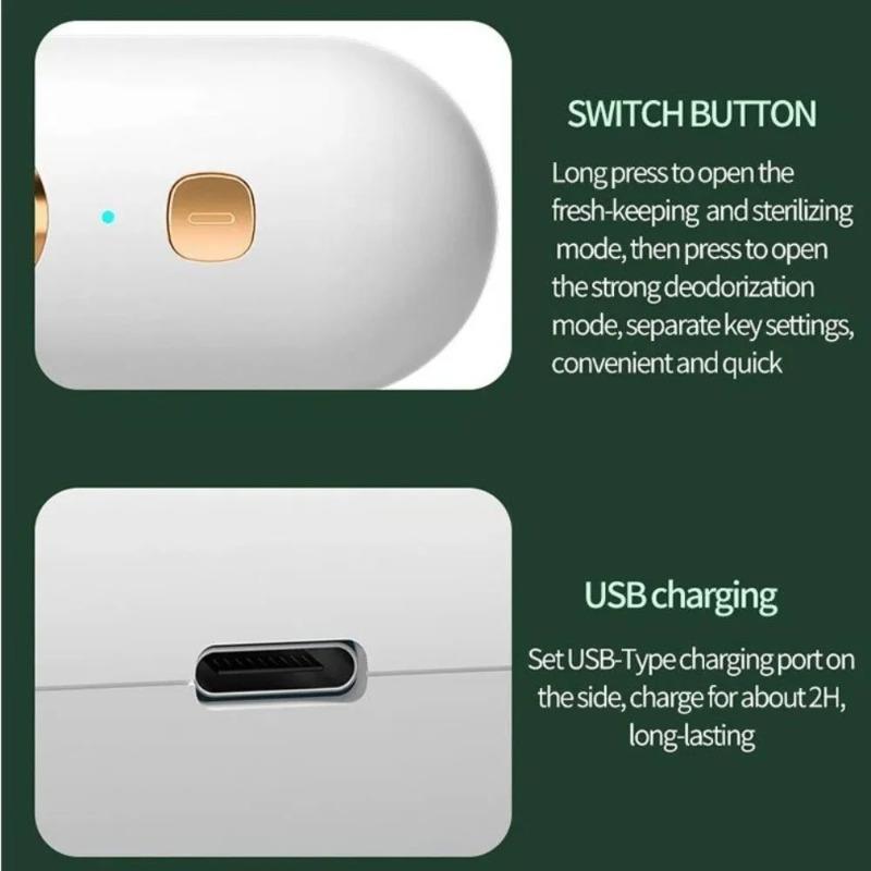 Refrigerator Deodorizer Air Purifier Refrigerator Deodorizer Food Shelf Life Extender Remove Odor Smoke Pet Toilet Car