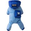 Thick Duck Down Pet Winter Jacket Small To Medium Dogs Cats - Warm 4-Legged Hooded Coat In Nylon