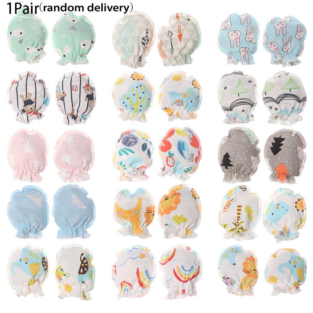 

1/5/10 Pairs Warm Soft Cute Protection Face Mittens Baby Gloves Full Glove Anti Scratching 1Pair