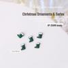 Christmas Nail Art Accessories: Metal Bows, Christmas Trees, Santa Socks, Bells, and Pearls - Set of 5 Pieces