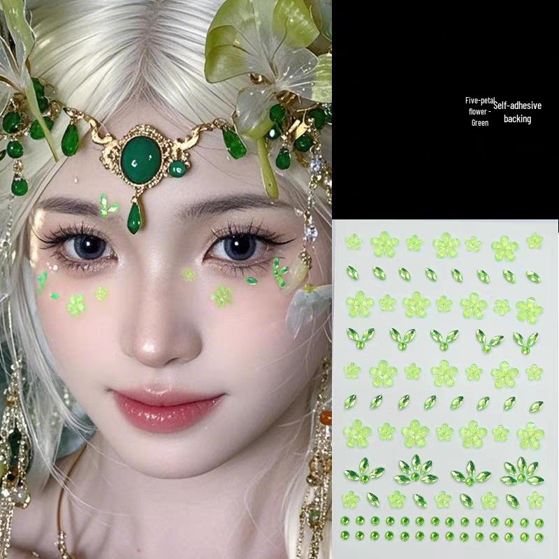 Children's Day Butterfly Fairy Face Stickers: Adhesive-Free, Self-Adhesive Diamond Stickers for Stage Makeup and Concerts