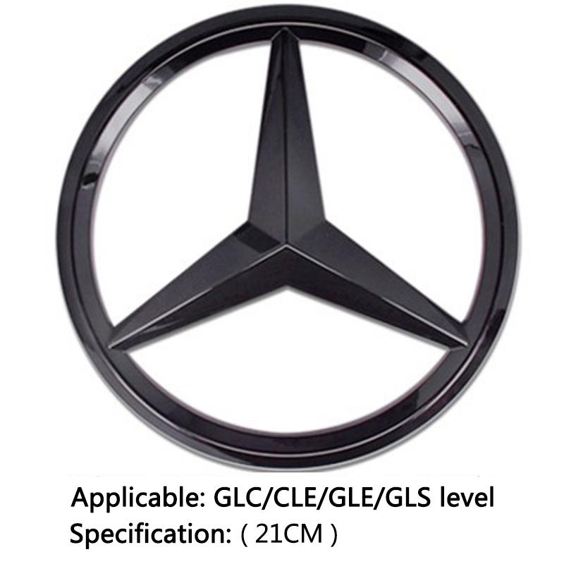 GZB4 1PC 210mm 188mm Car Front Grill Emblem Lid Cover Decoration For Mercedes Benz AMG class GLK W220 A180 W211 W205 GLC W203 Sticker