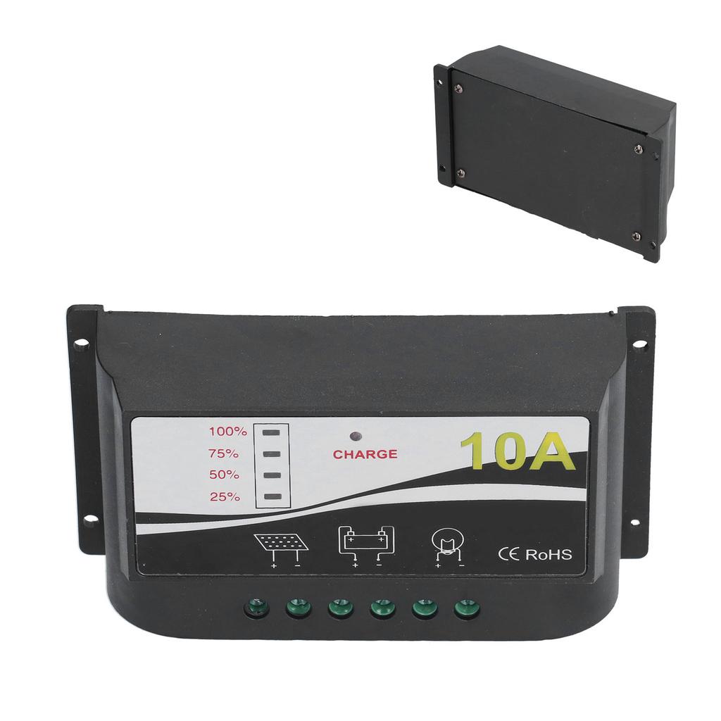 Solar Charge Controller Regulator Durable ABS Housing Solar Panel Charger Discharge Regulator 12V 24