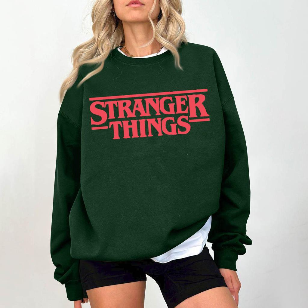 Women's Fashionable And Casual Long Sleeve Round Neck Printed Sweatshirt