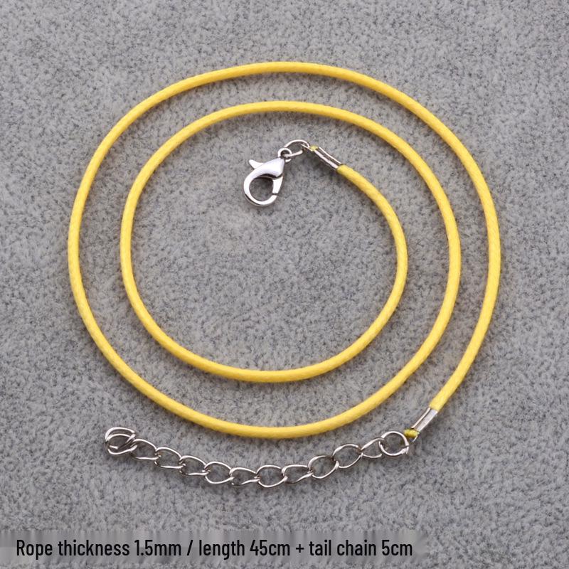 Leather Cord Black Necklace DIY Pendant, 2.0mm Thick Wax Rope Necklace Accessories