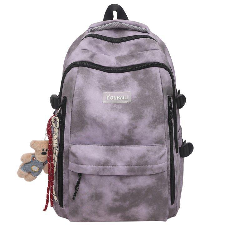 Schoolbag new ins college students versatile tie-dye schoolbag simple and fashionable large capacity junior high school students computer backpack