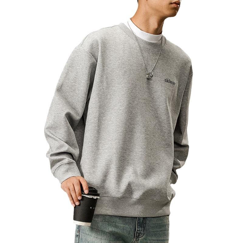 Осенний японский ретро свитер с круглым вырезом мужской свободный большой — фото 6