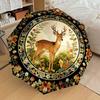 1PC Deer Floral Umbrella-8-Rib Reinforced, Automatic Open, Lightweight & Durable, Cute Fashion Accessory for Outdoor-W150