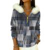 Women's Loose And Comfortable Casual Fashion Half-Zip Hooded Long Sleeve Conventional Printing Top