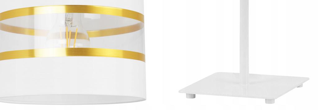 Night Table Lamp, Elegant Gold Lampshade, 20 Cm