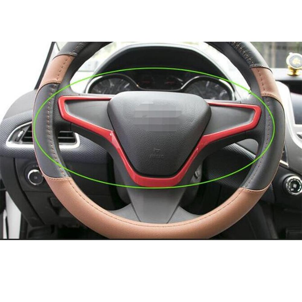 Chrom Rot Für Chevrolet Cruze 2016 2017 2018 Auto Lenkrad Dekor Rahmen Aufkleber Abdeckung Trim Styling