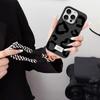 Case For POCO F7 Ultra F5 F6 M7 M6 X5 X6 X7 PRO X3 X4 GT Xiaomi 14T 15T Pro 15 Leopard Print With Lanyard Matte PU Leather Cover