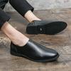 Men's Shoes New Business Dress Casual Shoes Men's Soft Leather Pointed Leather Shoes Men's British Foot Loafers