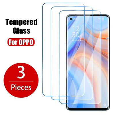3PCS gehärtetes Glas für OPPO A74 5G A54 A52 Displayschutzfolie für OPPO A72 A53 A9 A5 2020 Schutzglas
