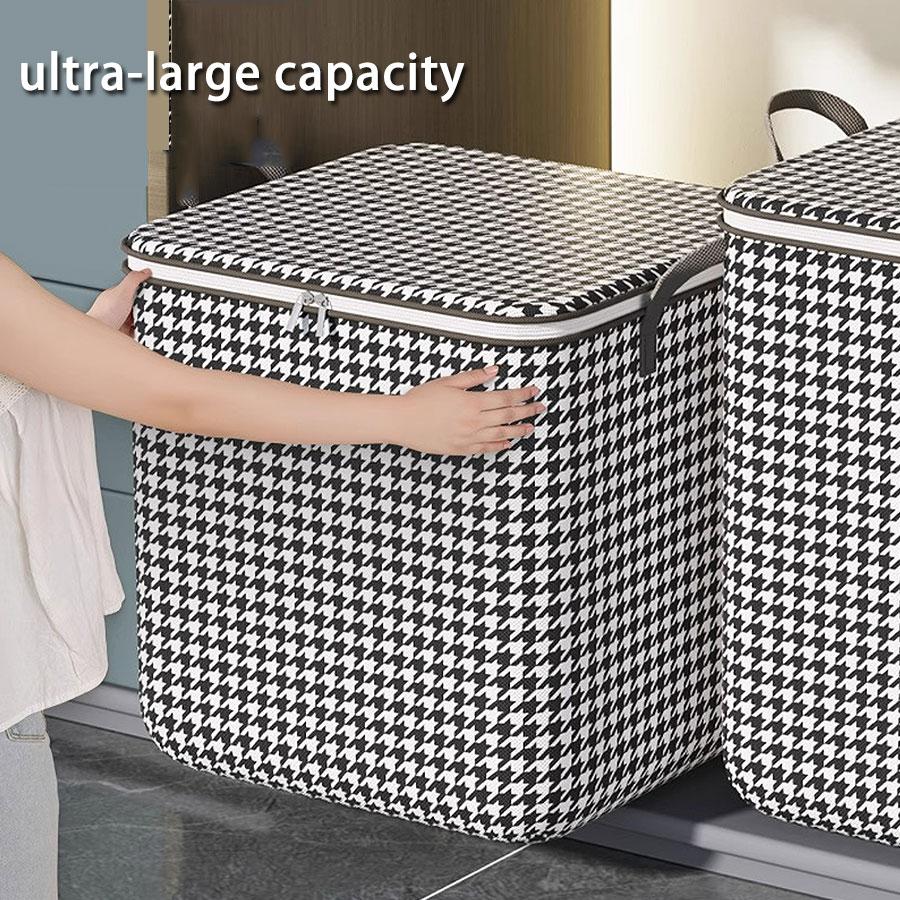 110/140/180L Clothes Quilt Storage Bag Household Large Capacity Quilt Storage Box Wardrobe Non-woven Clothing Moving Luggage