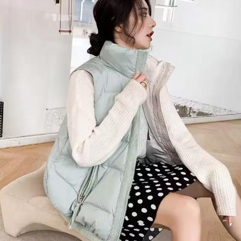 Winter Sleeveless Jacket Vest Down Puffer Waistcoat Light Outwear Women
