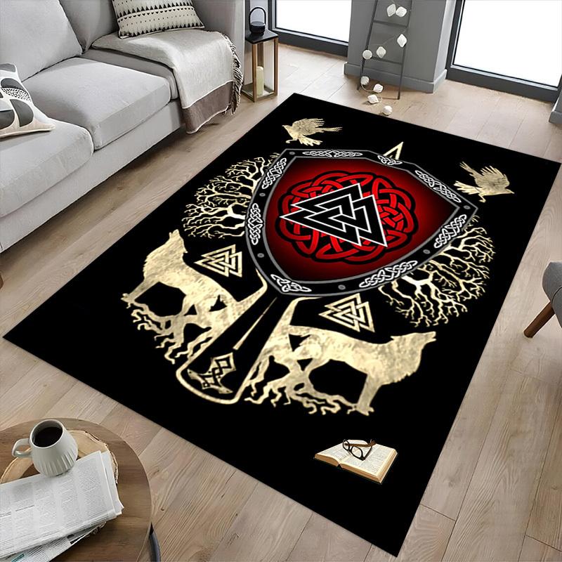 1pc Celtic Shield Carpet, Office Rug Outdoor Mat Home Decor Area Carpet Festival