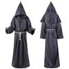 Halloween Medieval Monk & Wizard Robe Costume - Priest COS Stage Wear