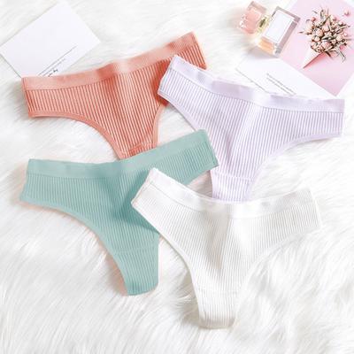 Mutandine da Donna Cotone Vita Bassa Senza Cuciture Elastiche Buona Traspirabilità Slip Colore Unico Assorbi Umidità per Sport Lavoro
