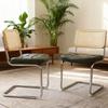Dining Chairs Set of 2, Faux Leather Accent Chairs with Chrome Legs, Mid Century Breuer Designed Chairs, Upholstered Dining Living Room Kitchen Chairs