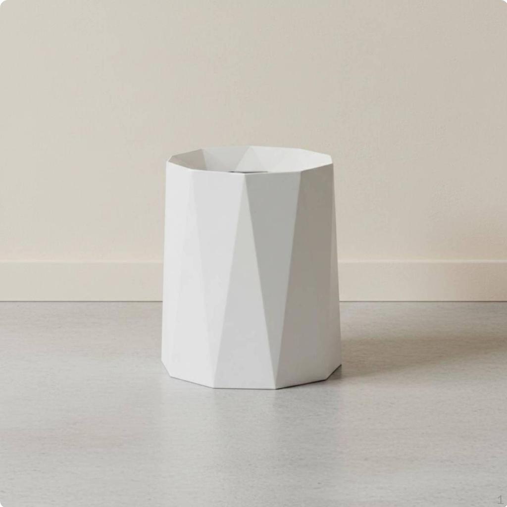 Modern Decorative Garbage Bin Nordic Design Double Layer Trash Can Large Capacity Geometric