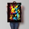 Japanese Anime Canvas Paintings  Pikachu Poster Cartoon Character Picture Bright and Clear Colors High Quality Home Decor
