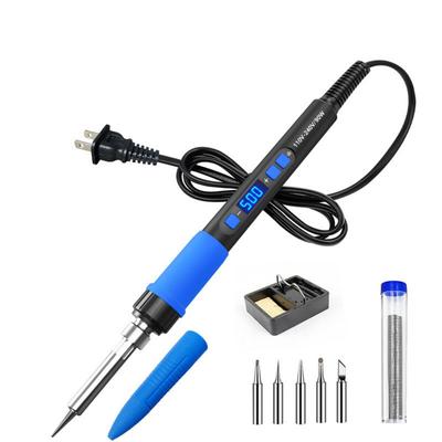 90W Soldering Iron Kit Adjustable Temperature Rapid Heating Welding Heating Pen Professional Grade LCD Digital