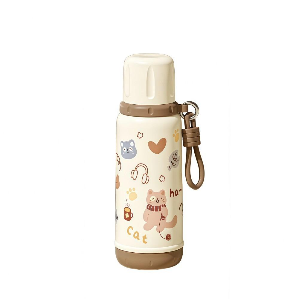 

Милая бутылка для воды Каваи с крышкой 550 мл/700 мл Кружка с трубочкой Милый термос с котиком Бутылка для воды Подарки для девочек 550ML бежевый