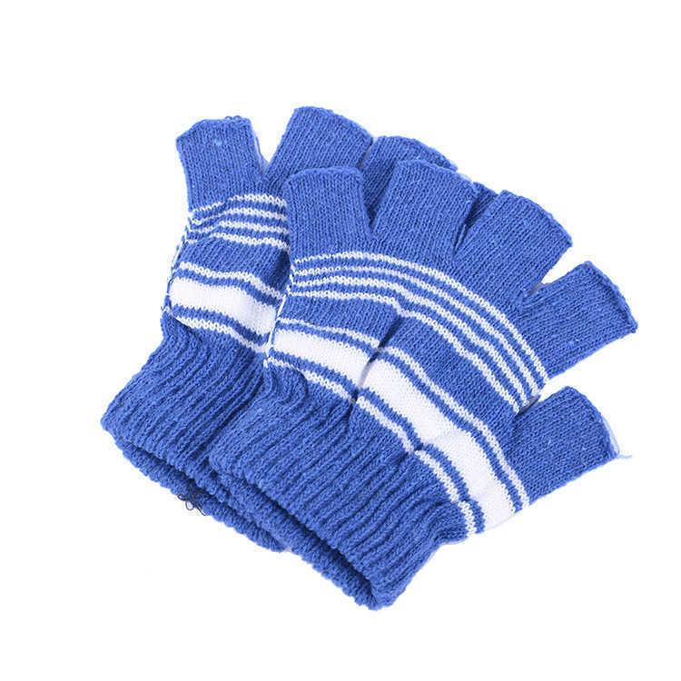 Unisex Thin Knit Half-Finger Gloves: Warm for Writing in Autumn & Winter