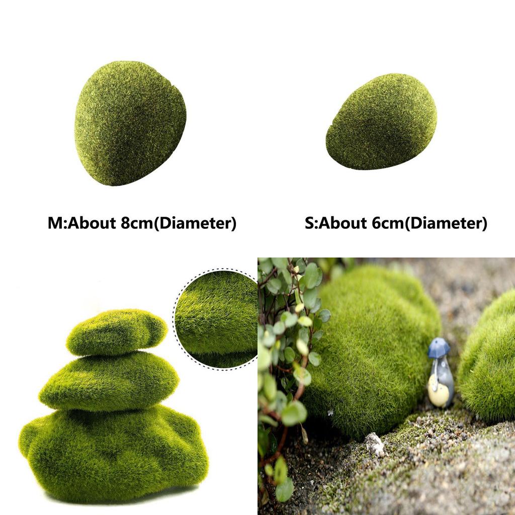 Elegant Moss Ball Artificial Grass Turf For Lasting Micro Landscape Decoration