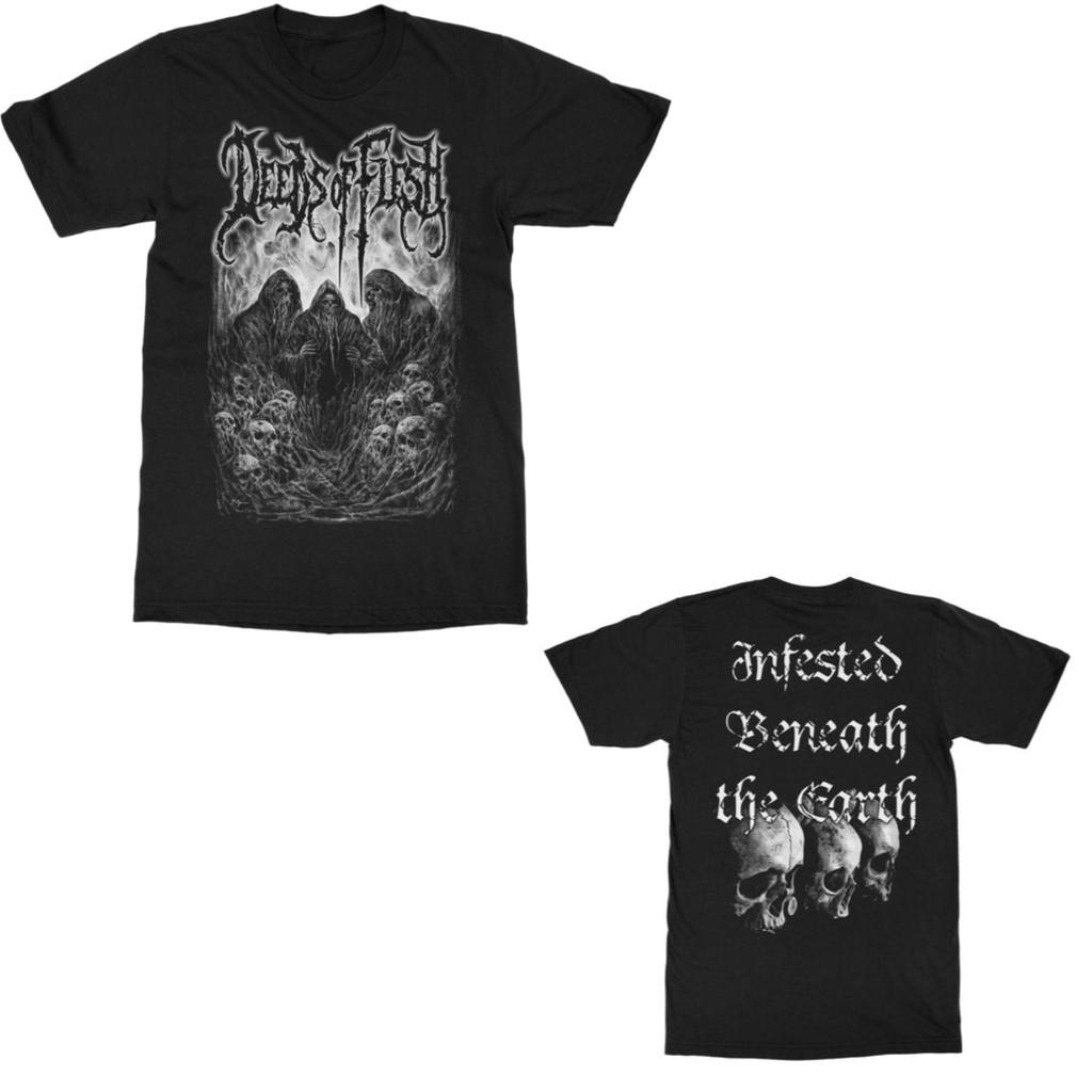Fit Deeds of Flesh Band Graphic Cotton Tshirt Unisex Summer Short Sleeve Fashion Brand Tee Luxury Casual Vintage Retro Top