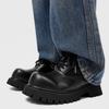 Men's Black derby leather shoes 38-46 Leisure luxury designer style Fashion party Outdoor thick soled height increasing shoes
