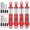4Pcs Set Shock Absorbers Aluminum Alloy Spring Damper Accessory for MN 1 12 D90 RC CarRed
