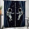 2pcs Astronaut Blackout Curtains   Suitable For Bedroom & Living Room - Modern Polyester Rod Pocket Curtains - Semi-Sheer