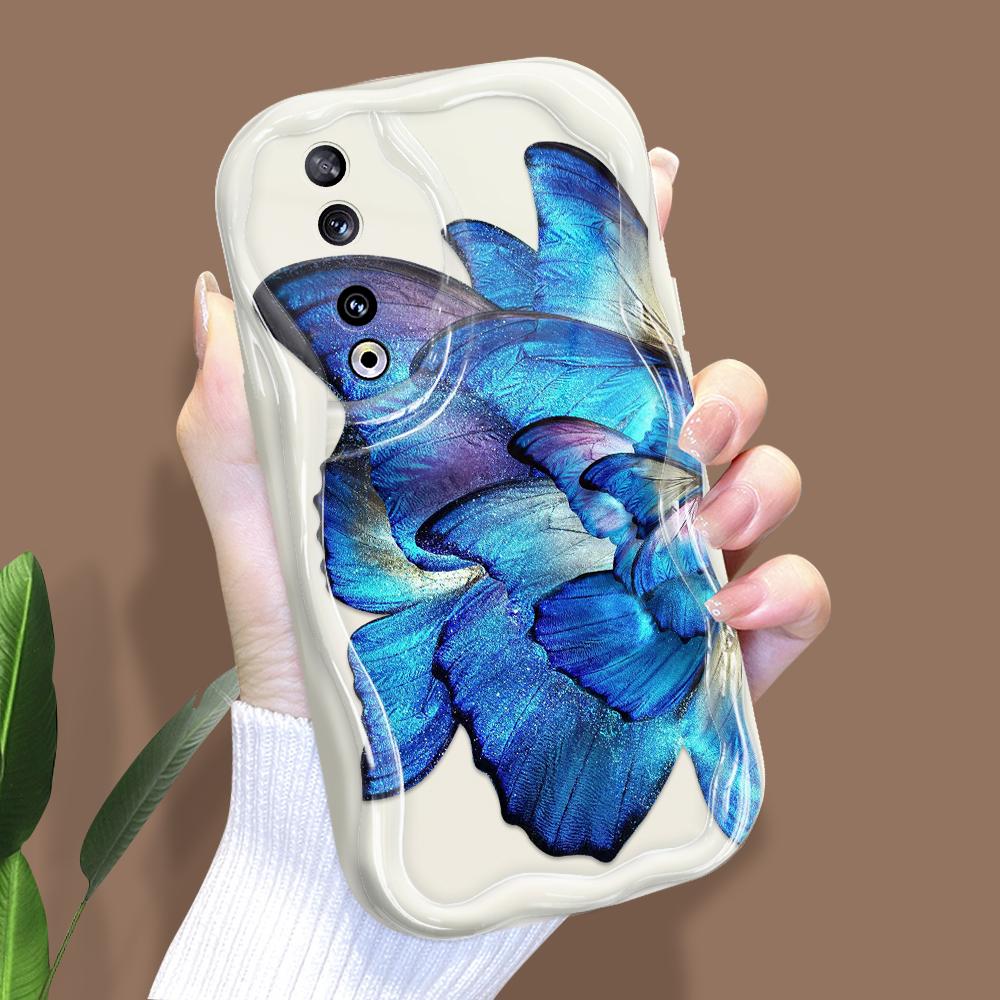 Cute Cartoon Pattern Cream Texture Casing Wavy Edge Soft Silicone Cover Phone Case for Huawei Honor Infinix Tecno iPhone