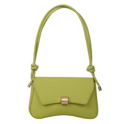 French Retro Baguette Bag Trendy Solid Color Pu Leather Underarm Bag Shoulder Bag Ins Stylish Versatile Commuting Bags Girl Gift