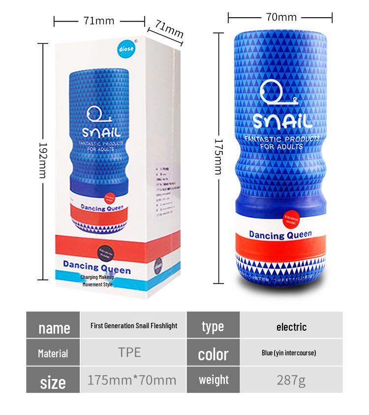 Vibrating Snail Aircraft Cup: Electric Male Masturbation Trainer Sex Toy