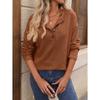 New Autumn and Winter Independent Station Loose Casual Pit Strip Long-sleeved Button T-shirt