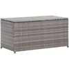 VidaXL Garden Storage Box Wicker Resin 100x50x50 Cm Grey