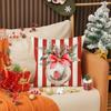New Christmas Pillow Red Stripe Print Combination Set Pillow Case Indoor Atmosphere Decoration Sofa Cushion