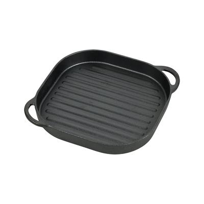 Pearl Metal Grillplatte, 24 x 24 cm, gewelltes Gusseisen, IH-kompatibel, ofenkompatibel, Sprout HB-6220