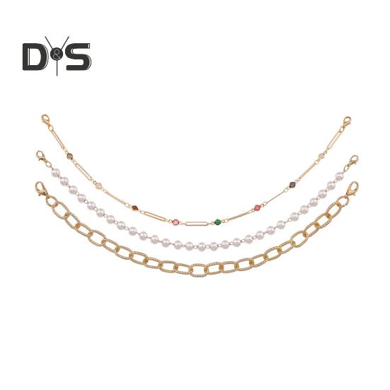 3 Pièces Chaîne de Cheveux Unisexe Style Bohème Pierres Turquoise Irrégulières Décor Floral Chaîne de Chapeau Installation Facile Accessoires pour Port Quotidien