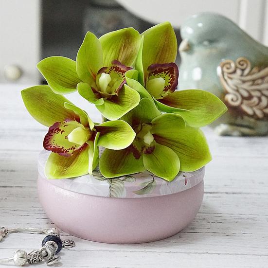 Artificial Flower Fine Workmanship Weather-resistant 4 Branches Real Touch Ultra Realistic Simulation